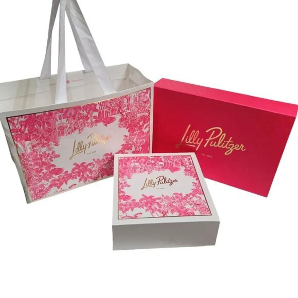 Lilly Pulitzer Boxes Bag Pink Lot